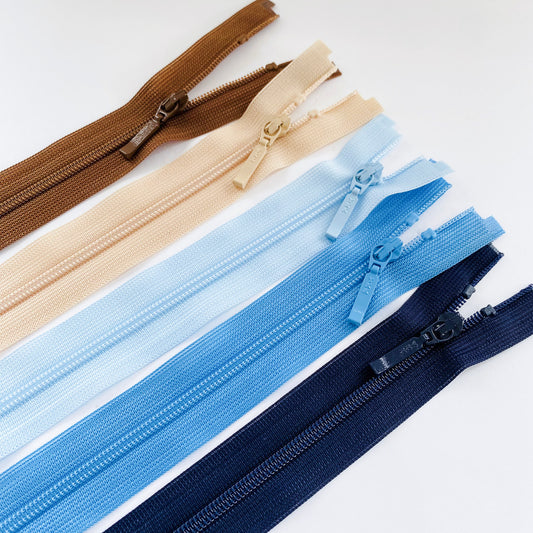 #3 light-weight woven zip with open-end corset zips
