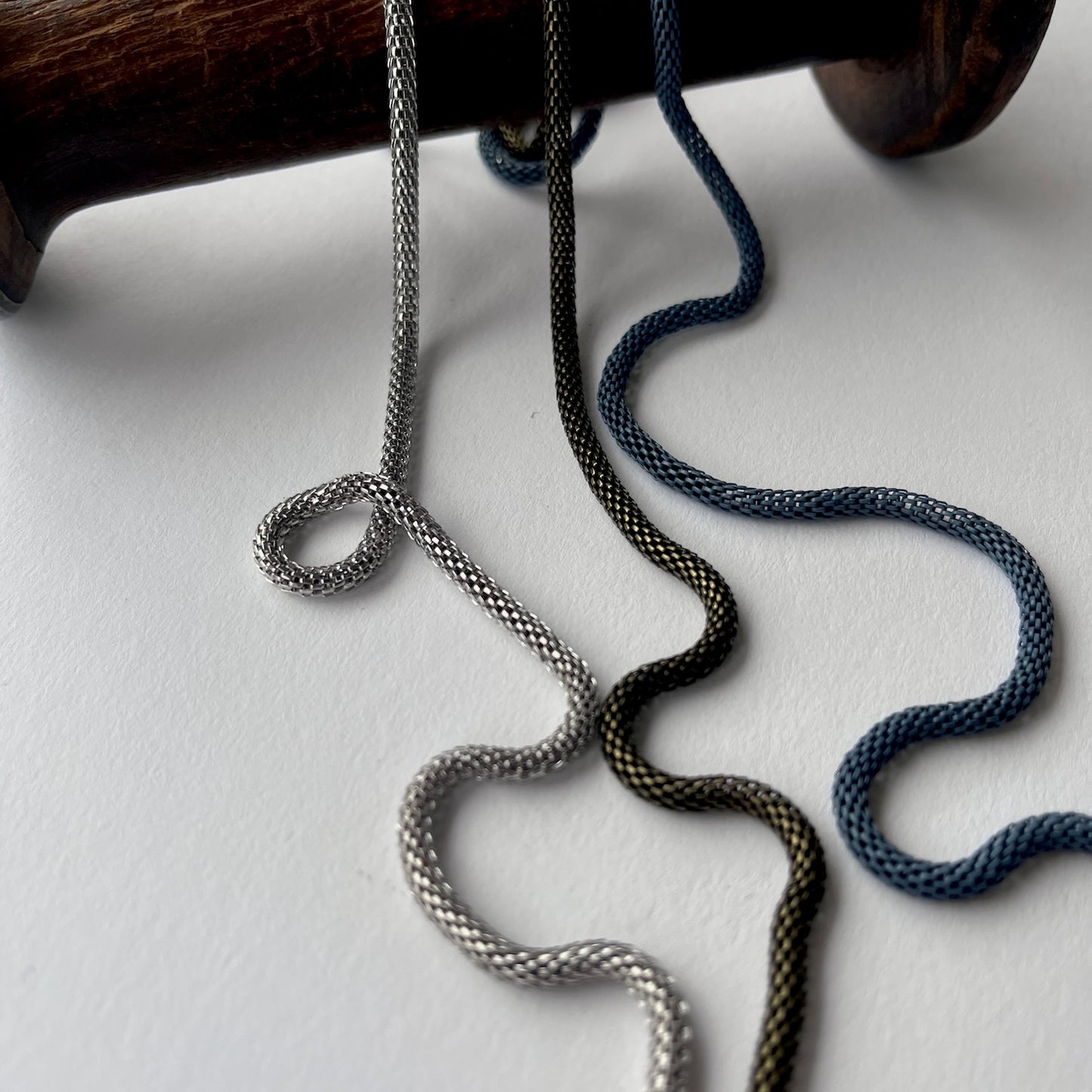 Cadena de malla tubular de 3 mm - metálica