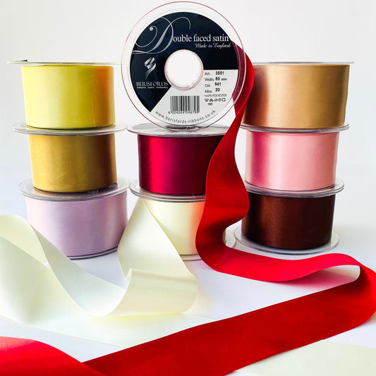 50mm Double Faced Satin Ribbon -20m roll