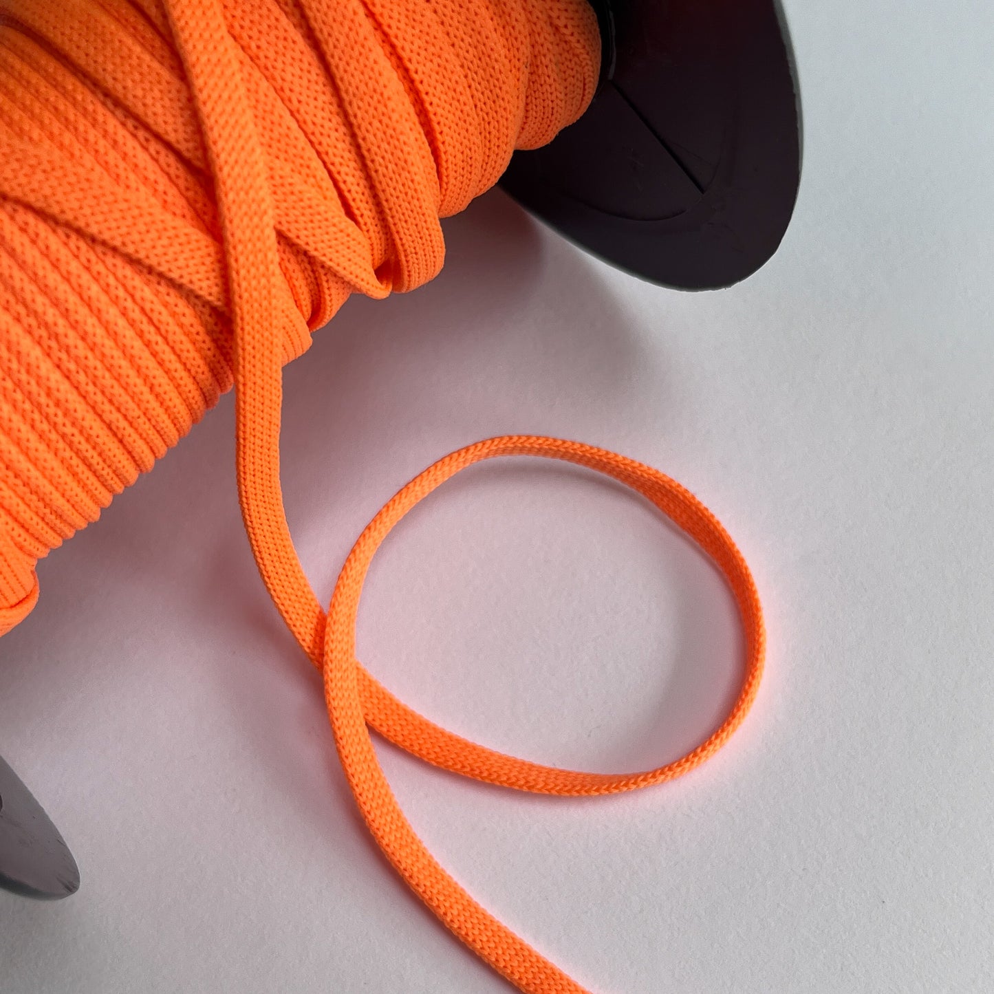 5mm Flat Cord 5mm - Fluro Orange