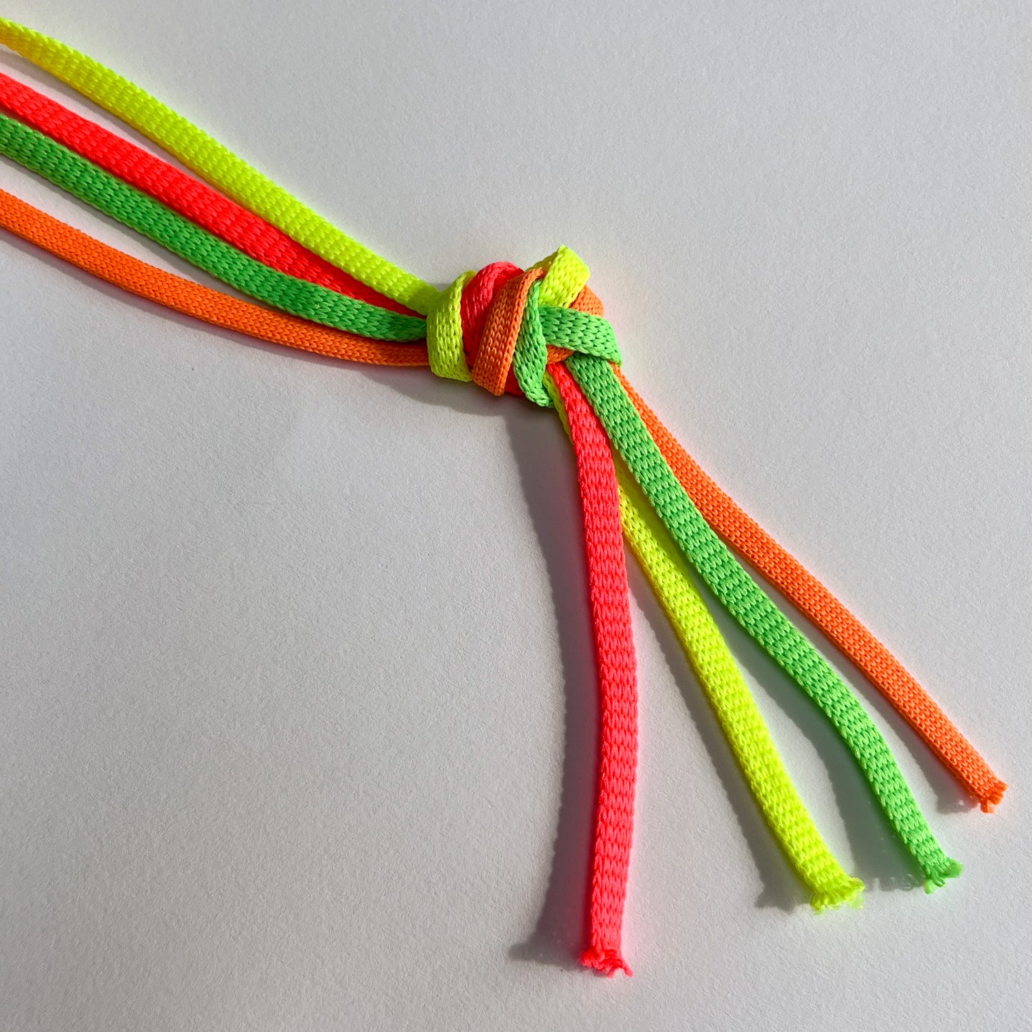 5mm Flat Cord 5mm - Fluro Yellow