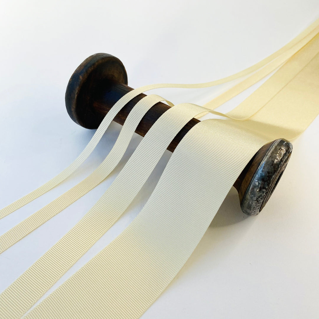 ivory grosgrain ribbon