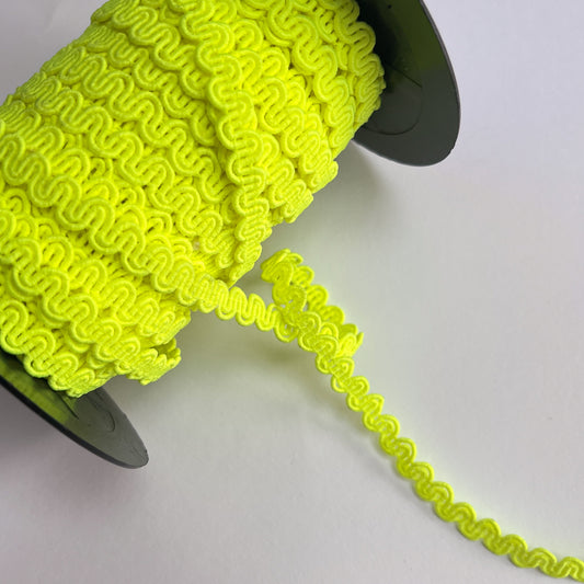 8mm Scroll Gimp Braid - Fluro Yellow