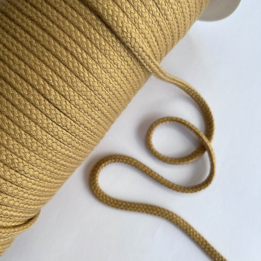 8mm Soft Plaited Cord - Camel