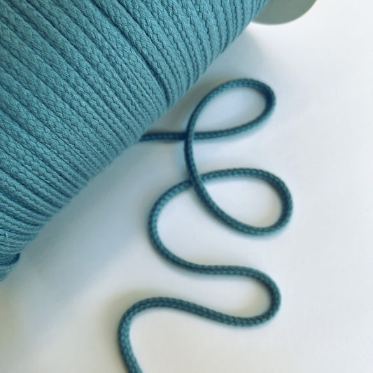 8mm Soft Plaited Cord - Delph Blue