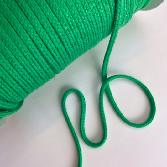 8mm Soft Plaited Cord - Green