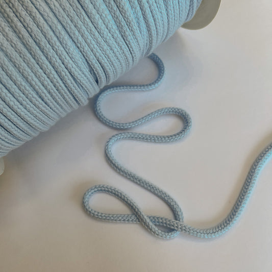 8mm Soft Plaited Cord - Light Blue