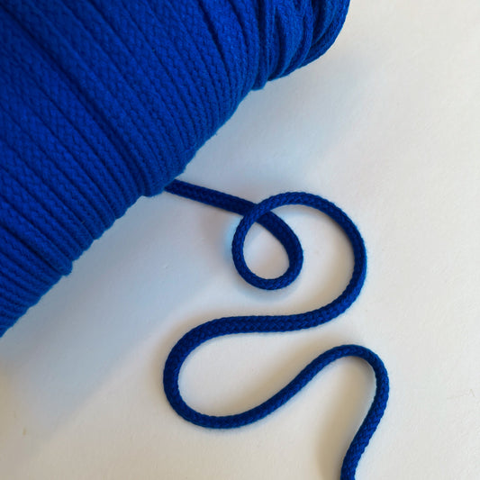 8mm Soft Plaited Cord - Royal Blue
