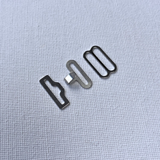 Adjustable Bow Tie Hardware - Silver