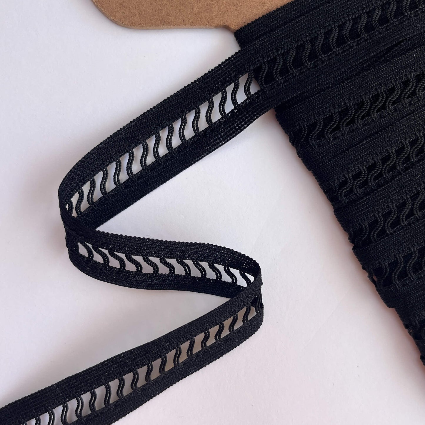 Black Ladder Braid insertion Trim
