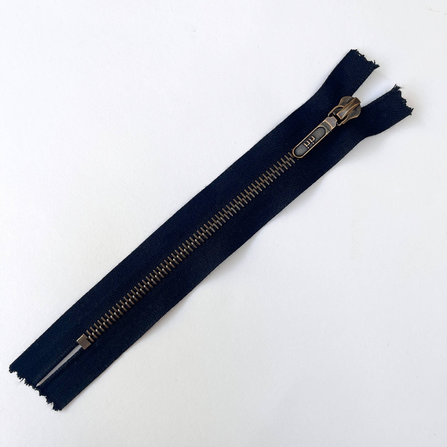 RiRi Zip by RiRi with antique brass metal teeth and lozenge puller - Kleins Haberdashery