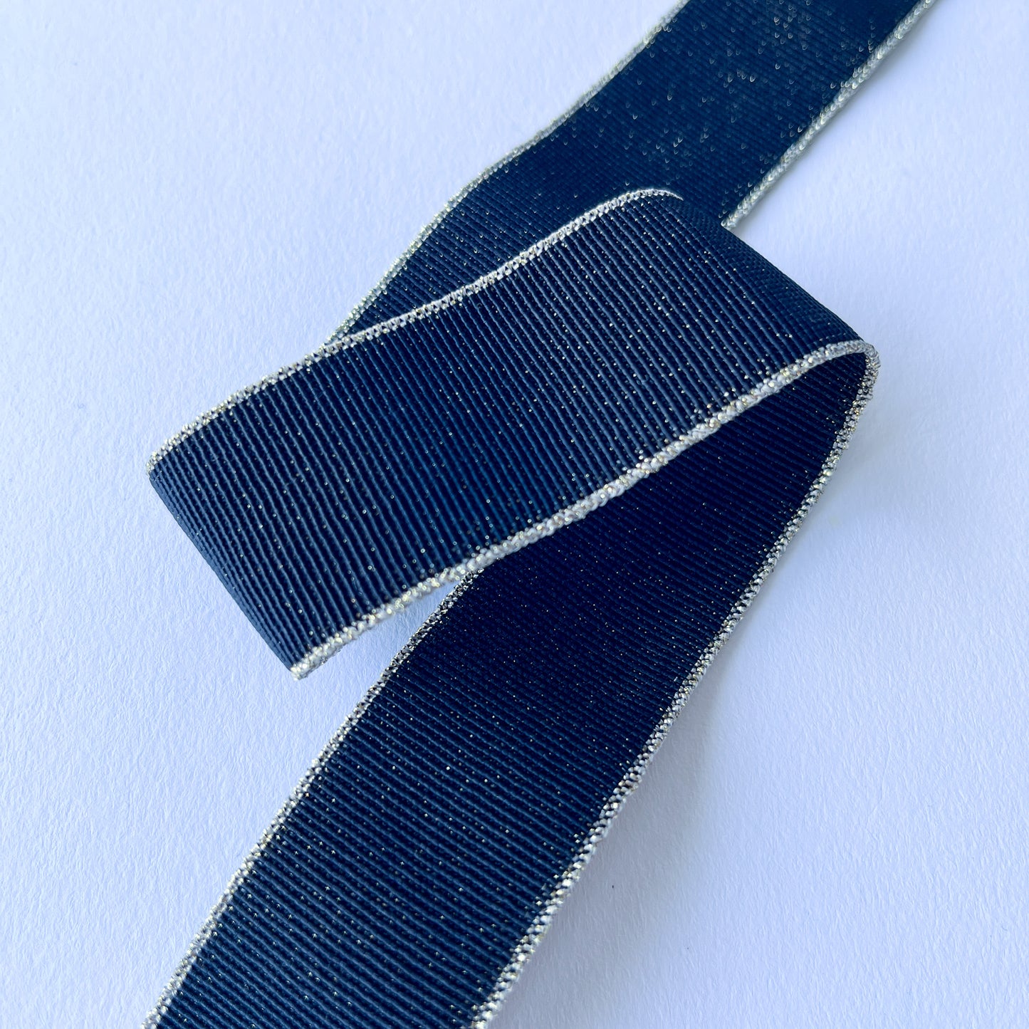 Black and Gold Grosgrain Elastic – 2 widths