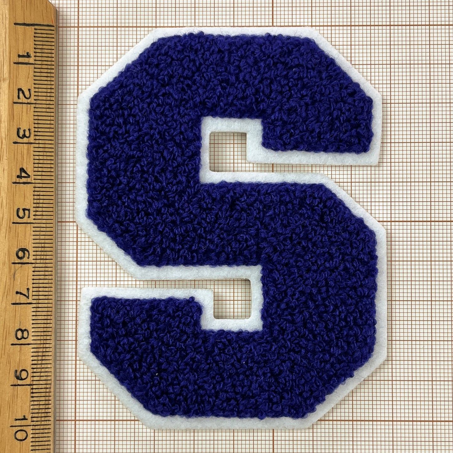 Blue Chenille Iron On Varsity letters