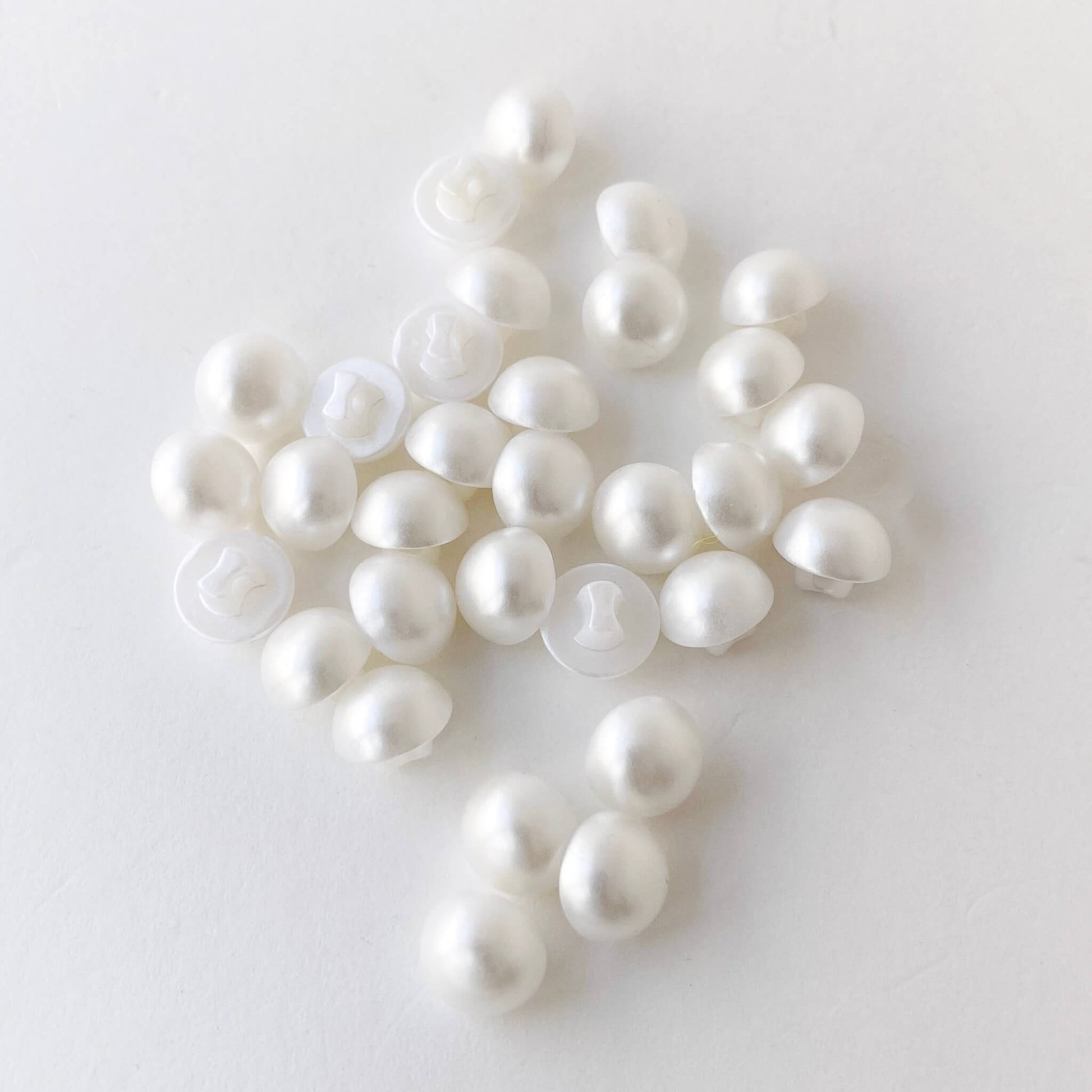 White bridal pearl buttons