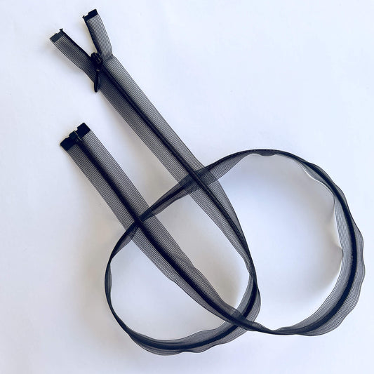 Black Couture Featherweight open ended zip - 100cm length, light weight nylon tape zip.