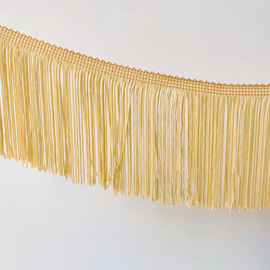 10cm Champagne Silky Soft Rayon Cut Fringe