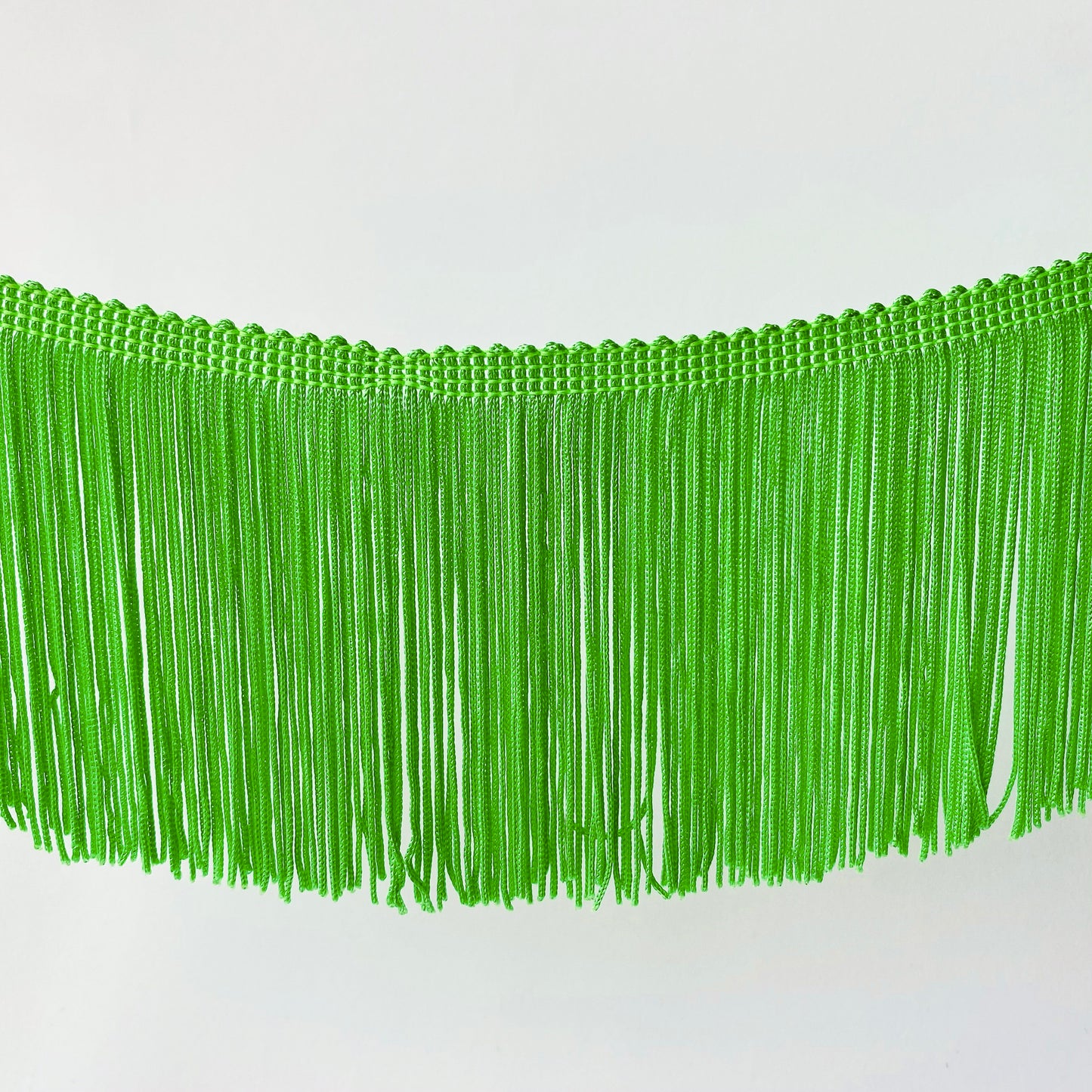 10cm Green Silky Soft Rayon Cut Fringe