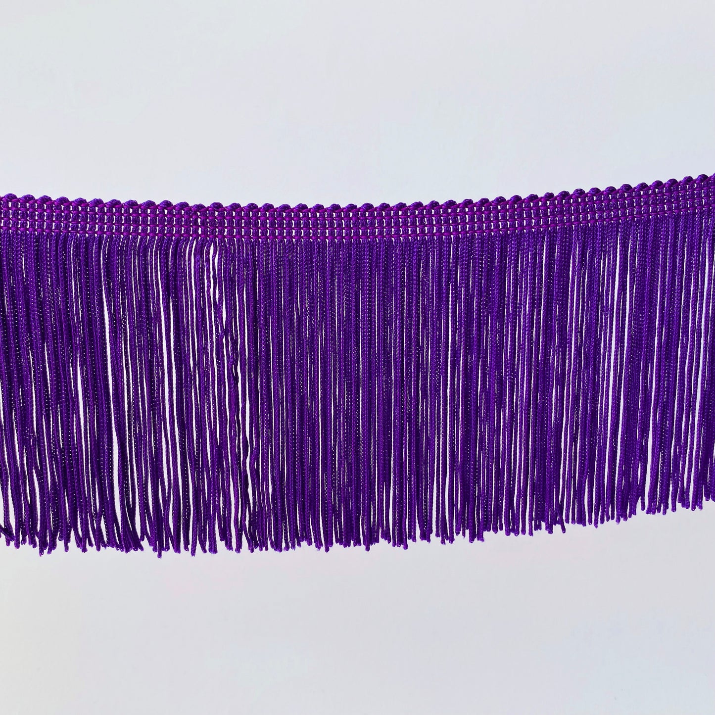 10cm Purple Silky Soft Rayon Cut Fringe