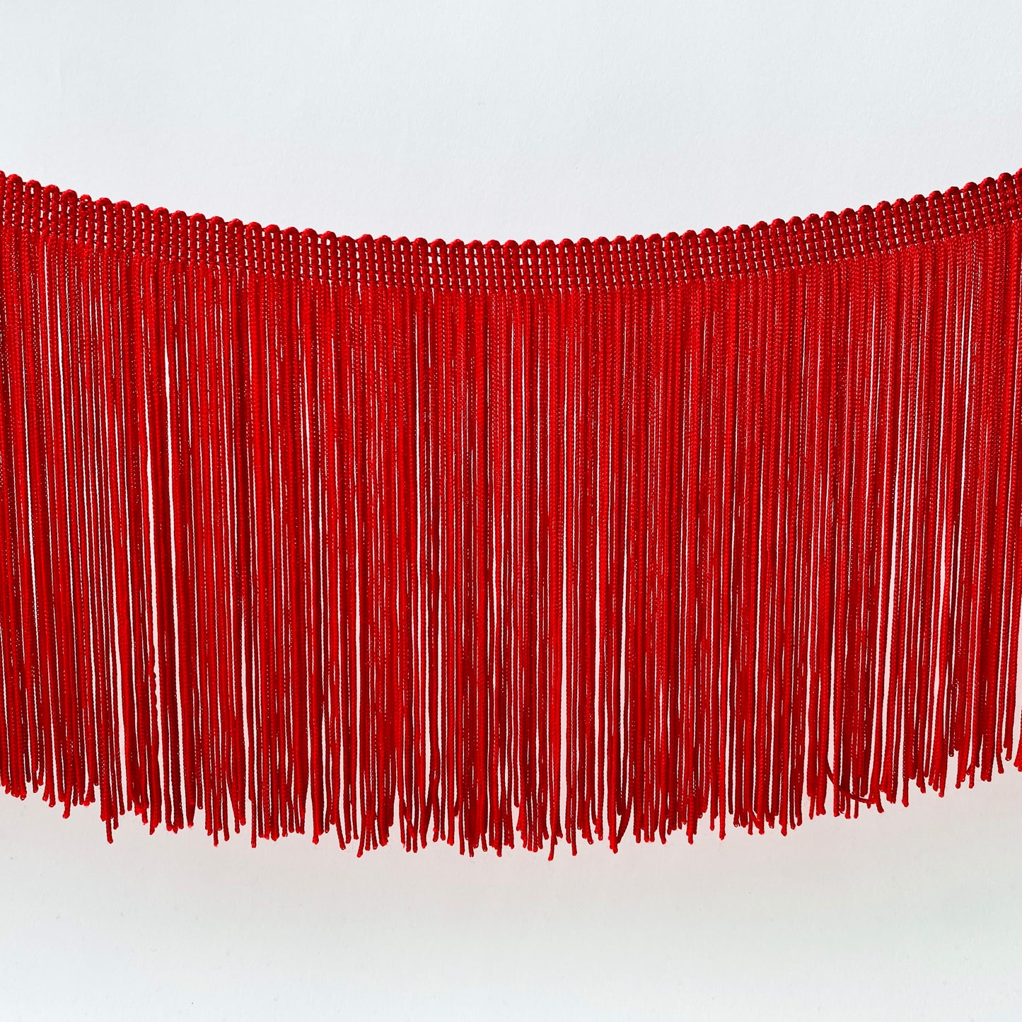 15cm Red Silky Soft Rayon Cut Fringe