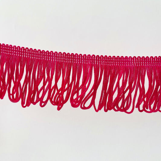 5cm Cerise Soft Loop Fringe