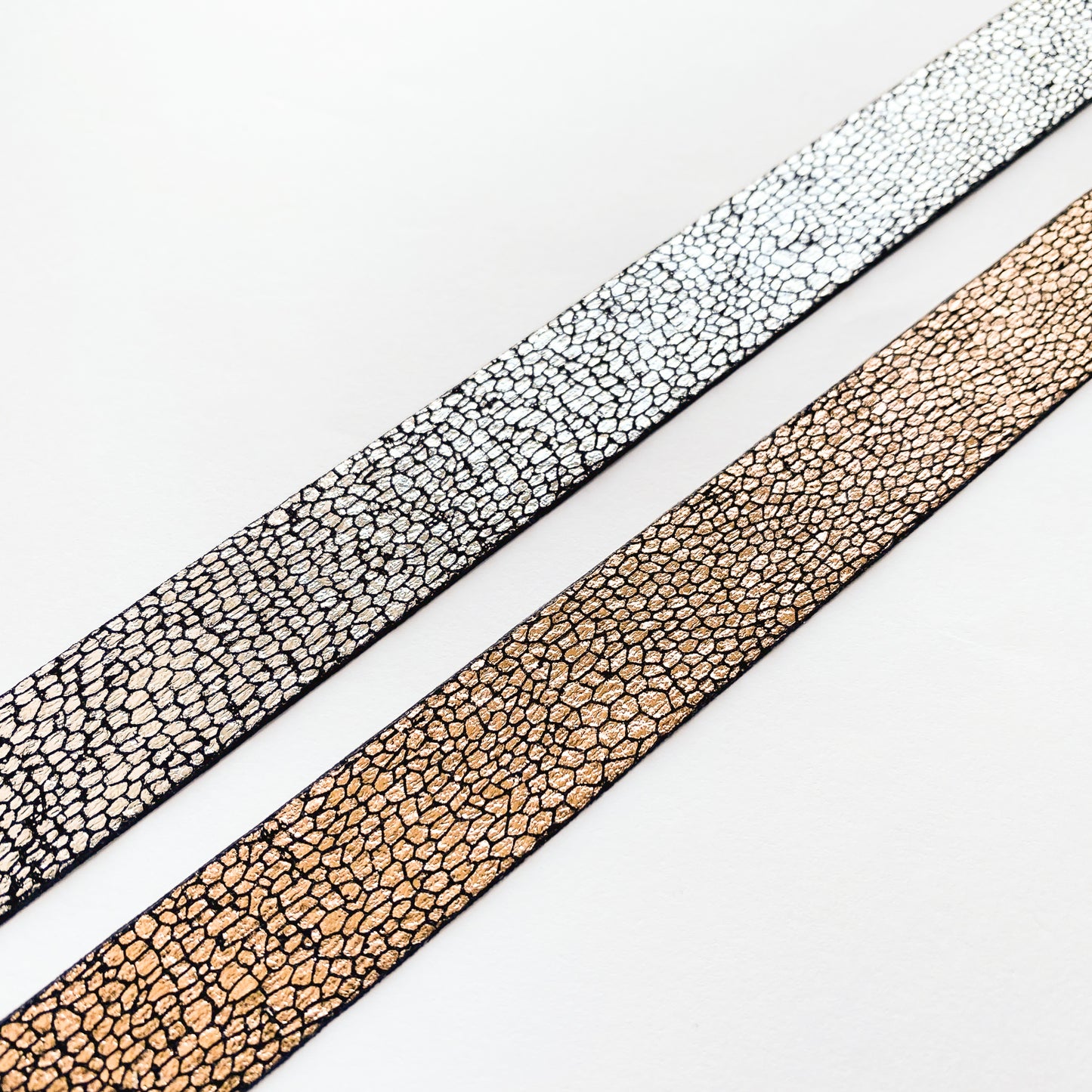 25mm Metallic Snakeskin Lame Ribbon By Klein