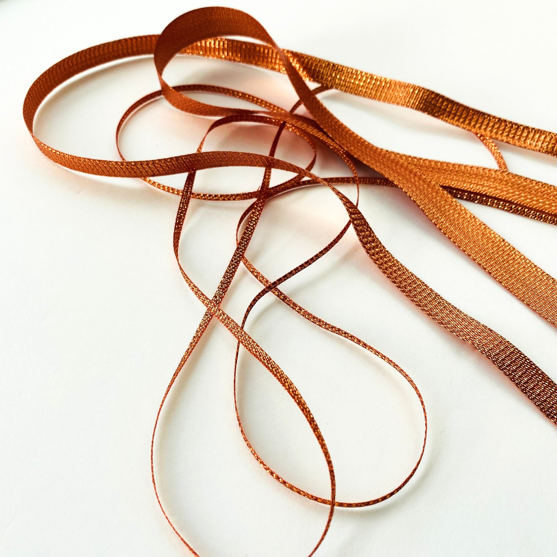 Copper Metallic Lame Ribbon By Klein – Kleins Haberdashery