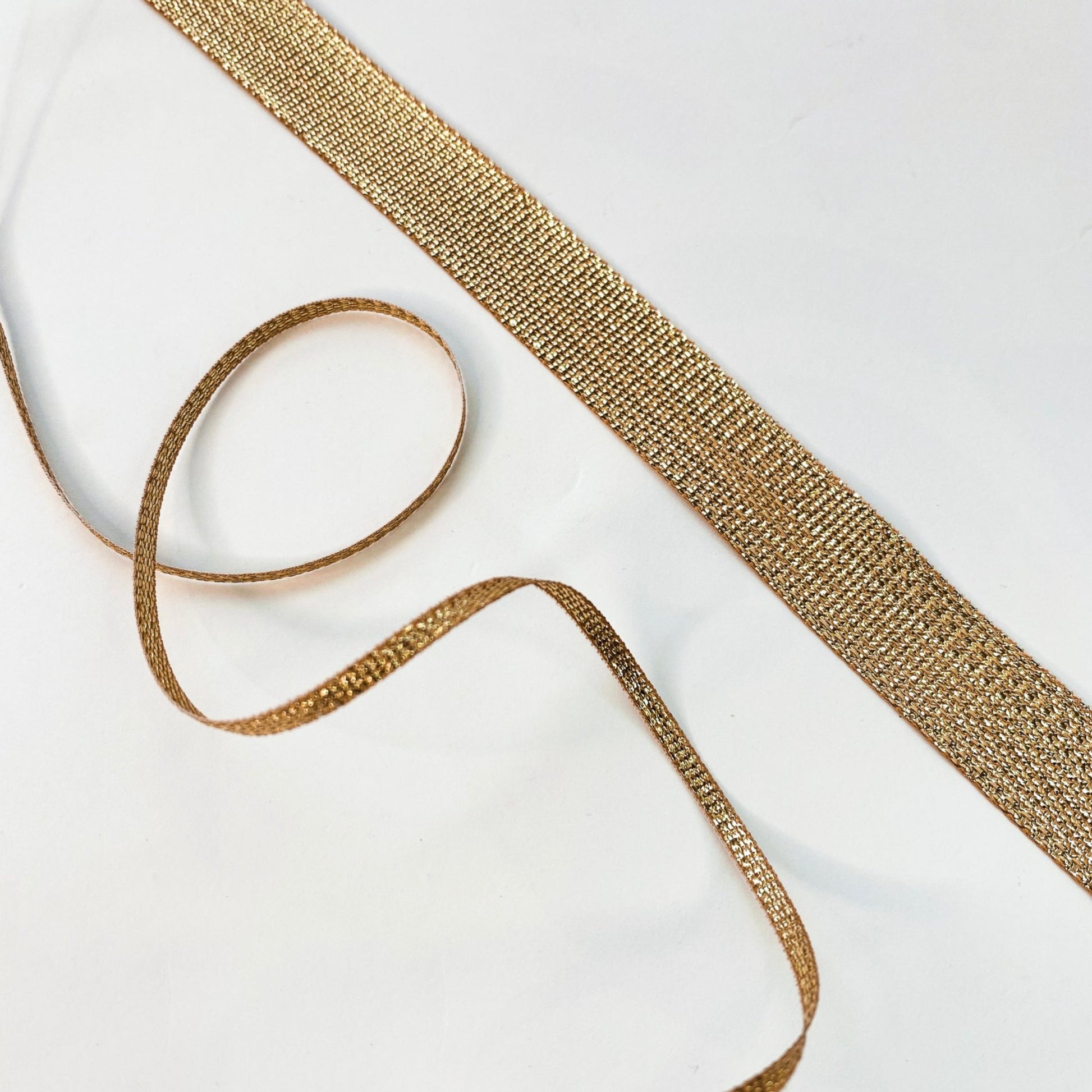 Gold metallic lame  ribbon