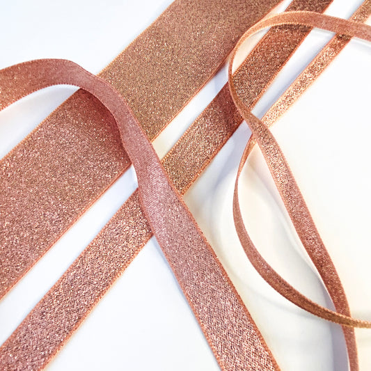 rose gold lame ribbon