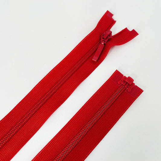 Red #3 light Weight Open Ended Zip by YKK - 66cm / 26”