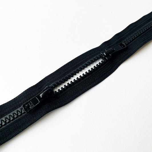 #5 Head to Head Closed End Black Moulded Zip by YKK