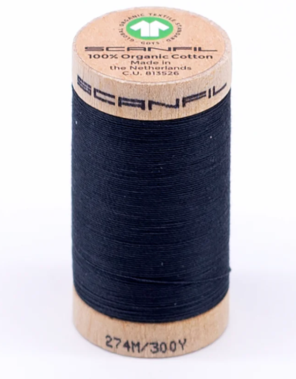 Large Scanfil Organic Cotton sewing thread - in 38 colours - Kleins Haberdashery