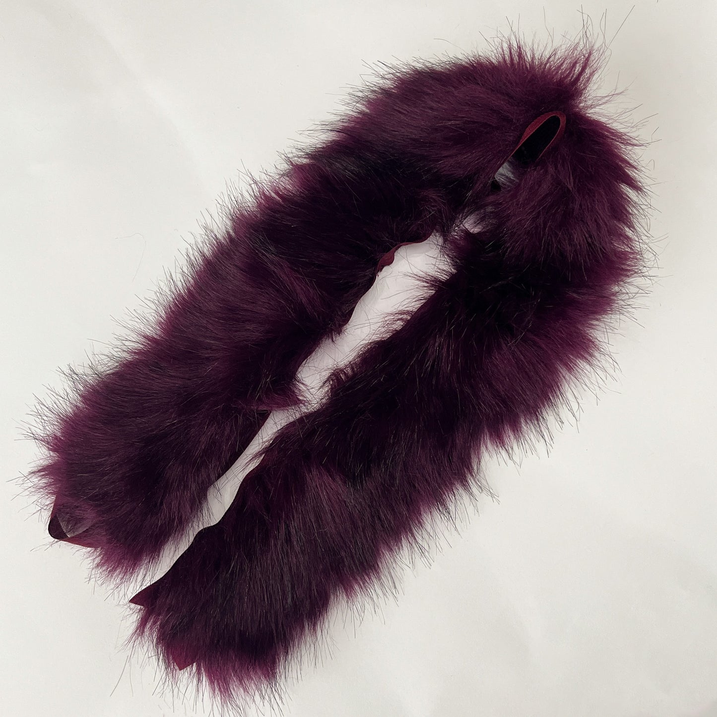 Faux Fur Trim - Burgundy