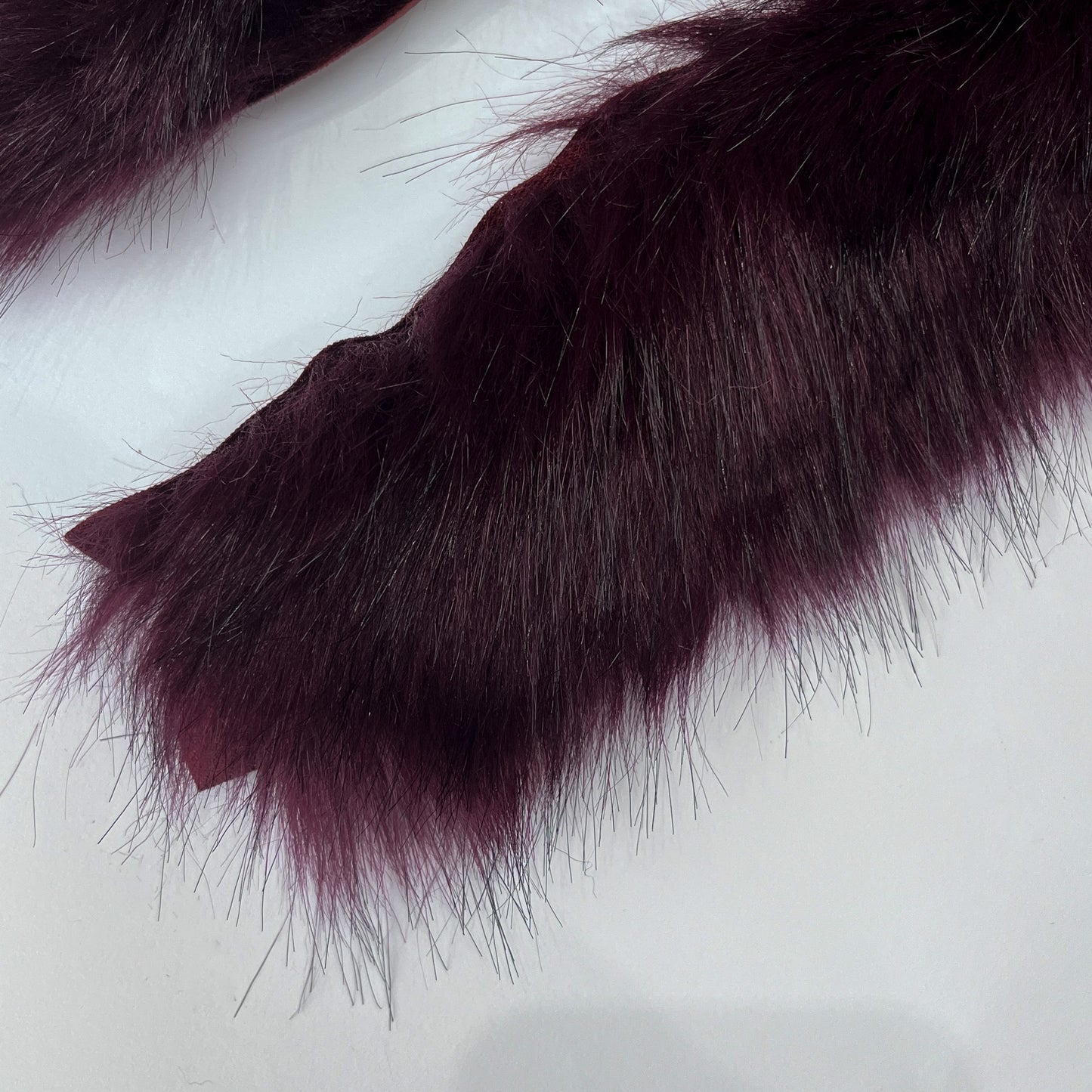 Faux Fur Trim - Burgundy