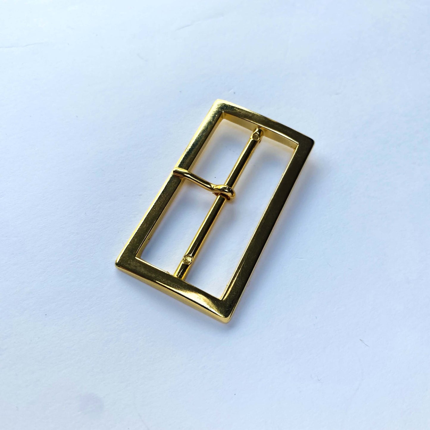 Gold Rectangle Prong Buckle - 50mm