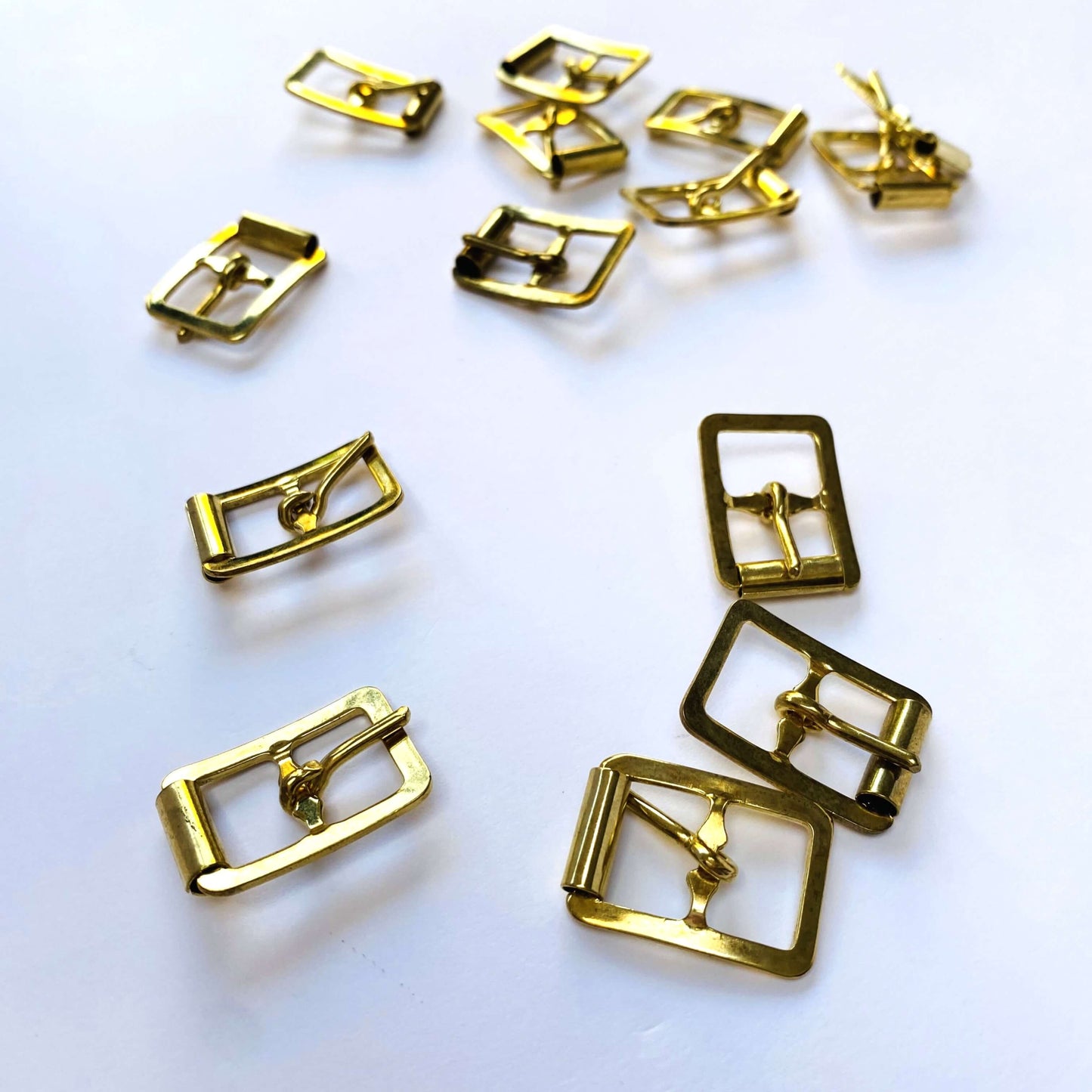 Gold rectangle Roller Buckle - 12mm