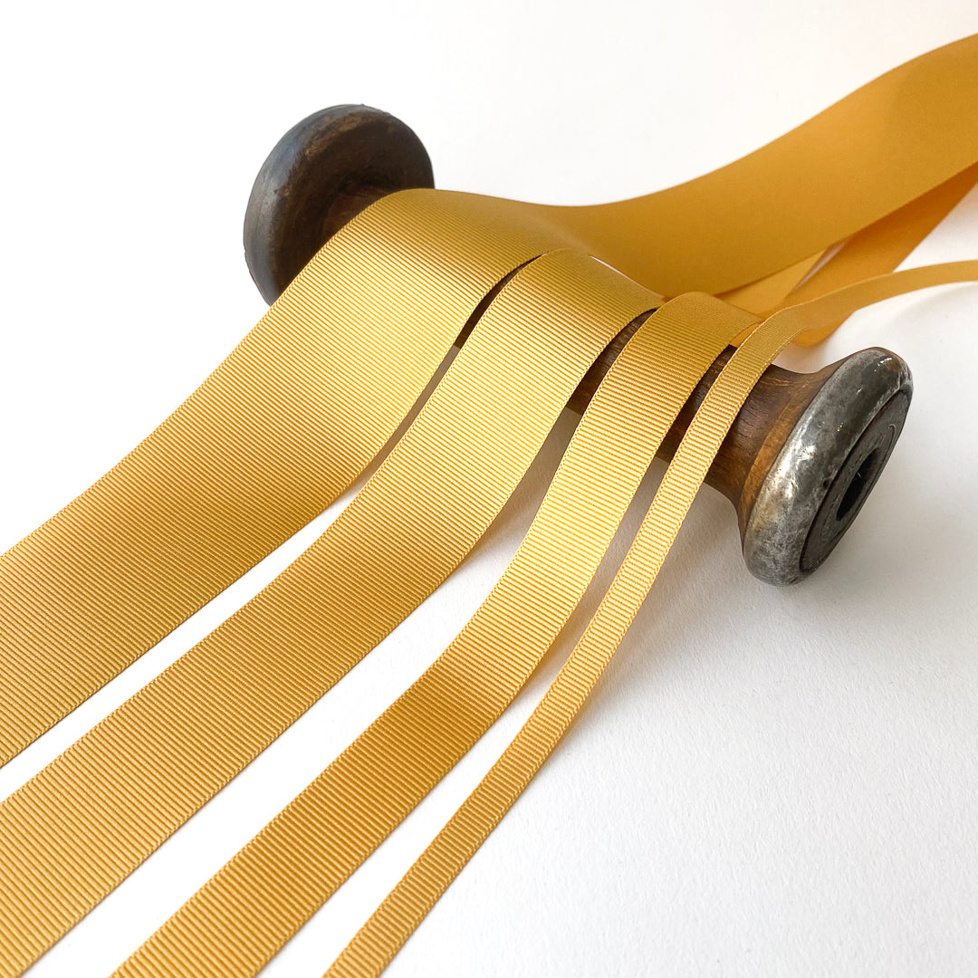 Gold Grosgrain Ribbon - 5 widths – Kleins Haberdashery
