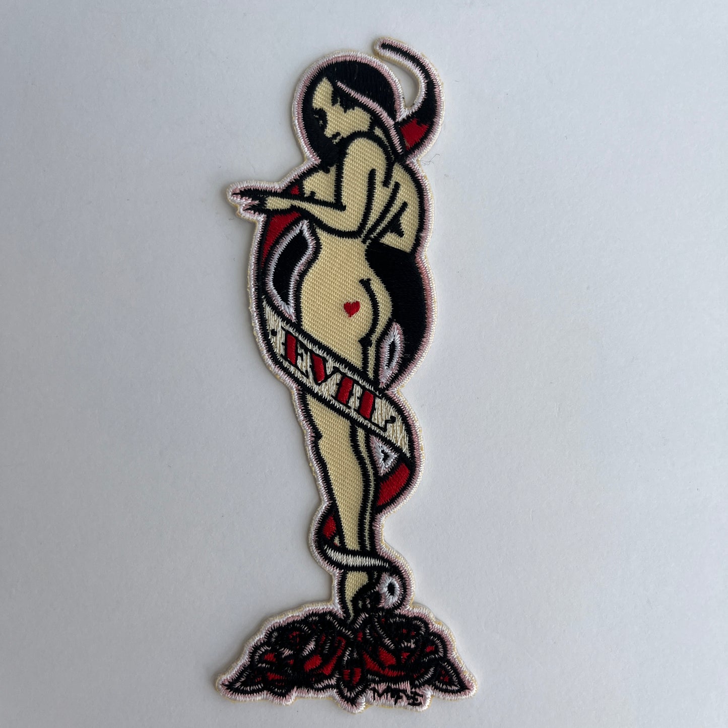 'Evil' pin-up Gal bombshell embroidered patch