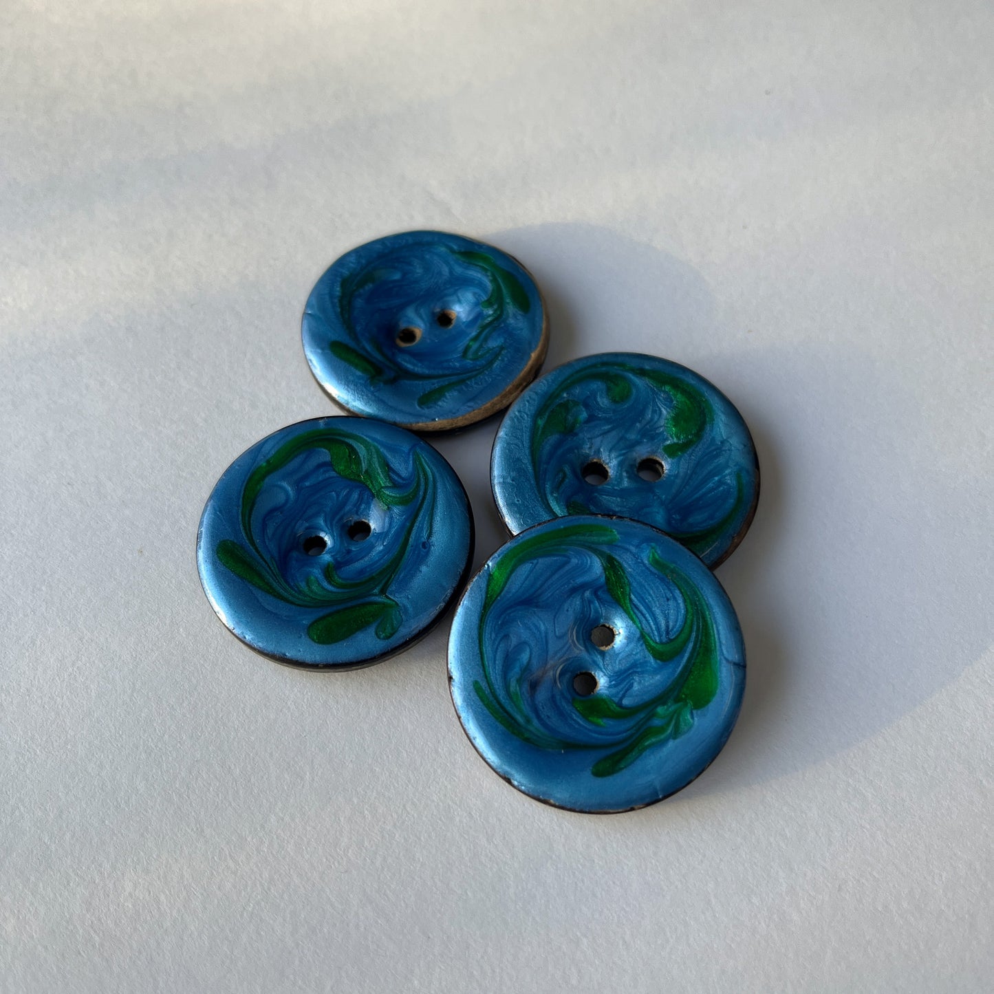 Botones decorativos grandes de cáscara de coco - 30mm