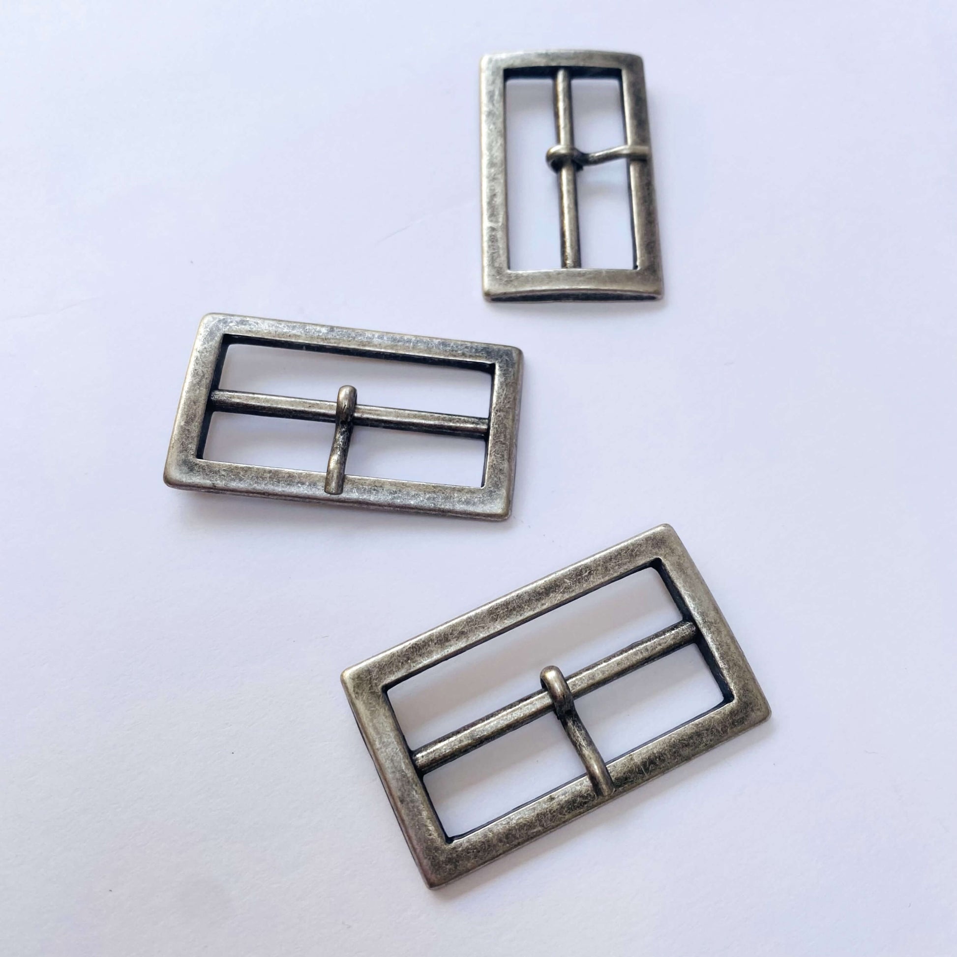 Matt Silver Rectangle Prong Buckle - 40mm