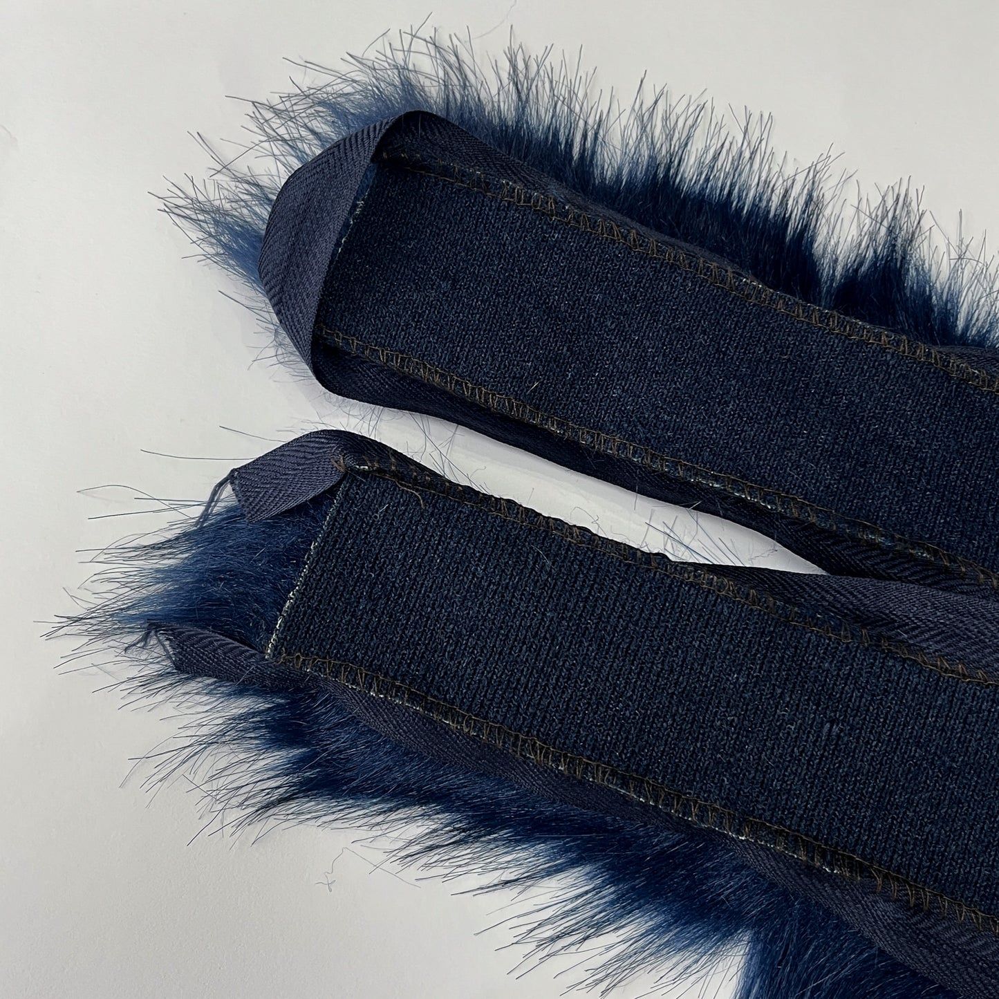 Faux Fur Trim - Navy