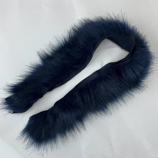 Faux Fur Trim - Navy