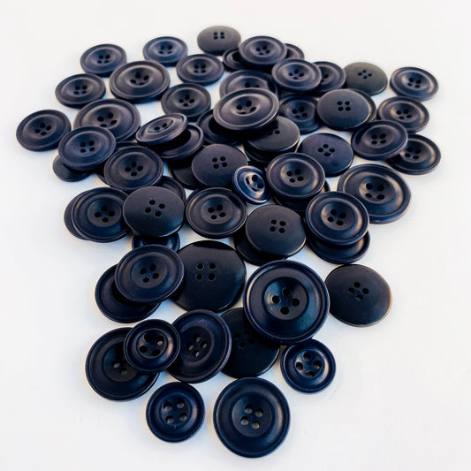 Navy corozo buttons