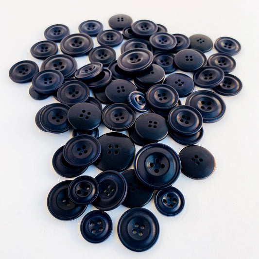 Navy corozo buttons- Biodegradable Eco corozo suit buttons 