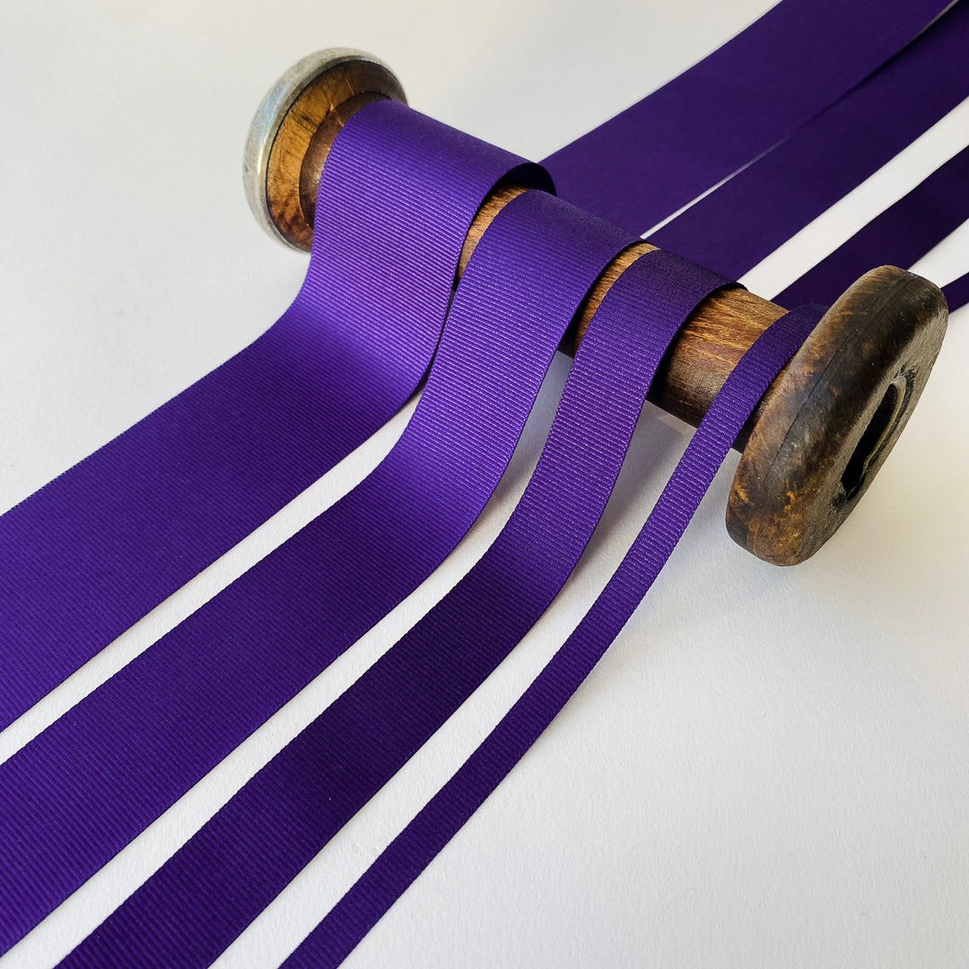 Purple Grosgrain Ribbon - 5 widths