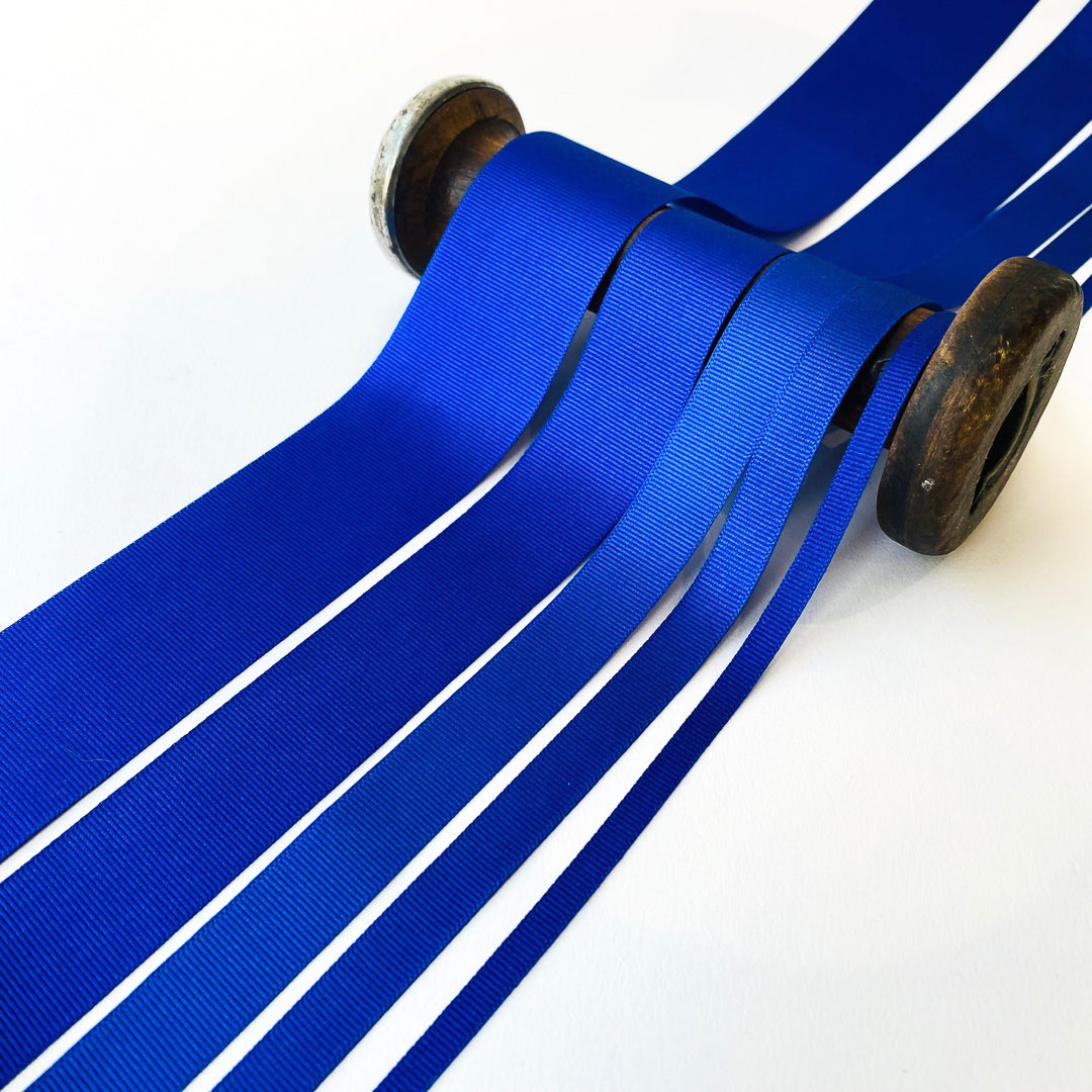 Blue grosgrain ribbon