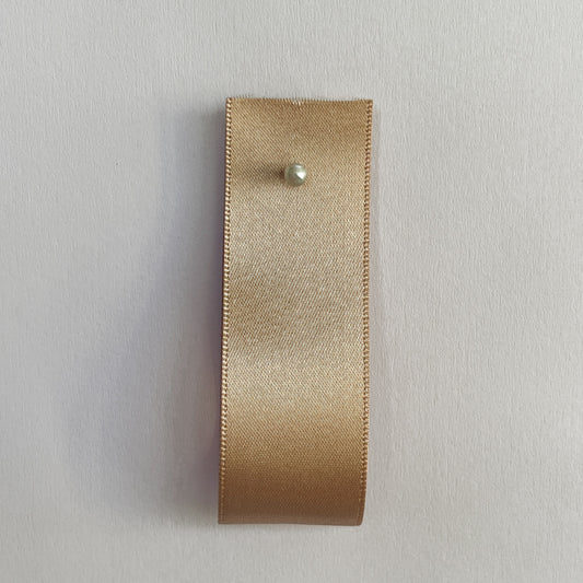 Biscuit Satin Ribbon By Klein - 9 widths