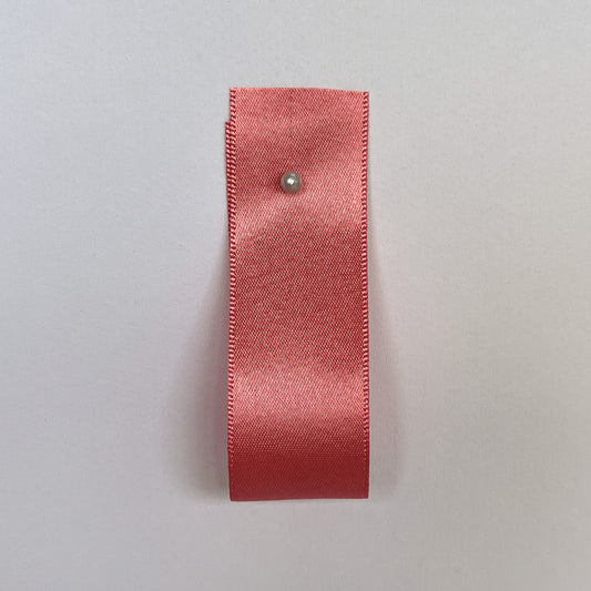 Coral Satin Ribbon By Klein - 7 widths
