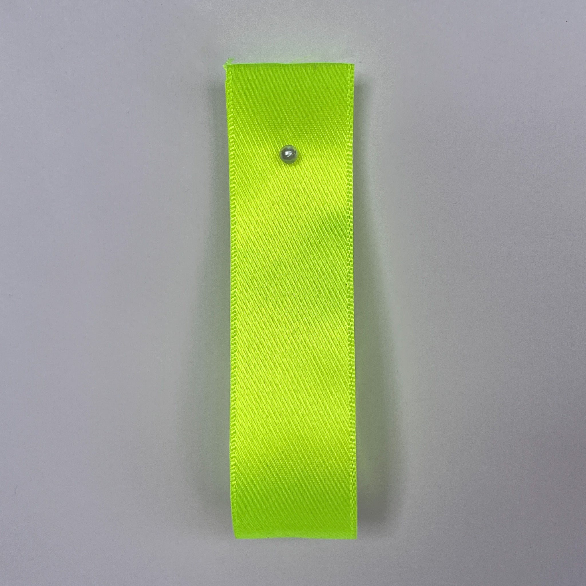 Neon Yellow Satin Ribbon By Klein - 6 widths – Kleins Haberdashery
