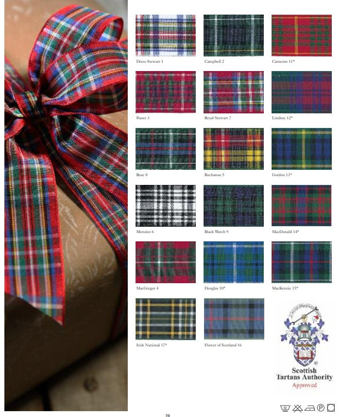 25mm Tartan Ribbon