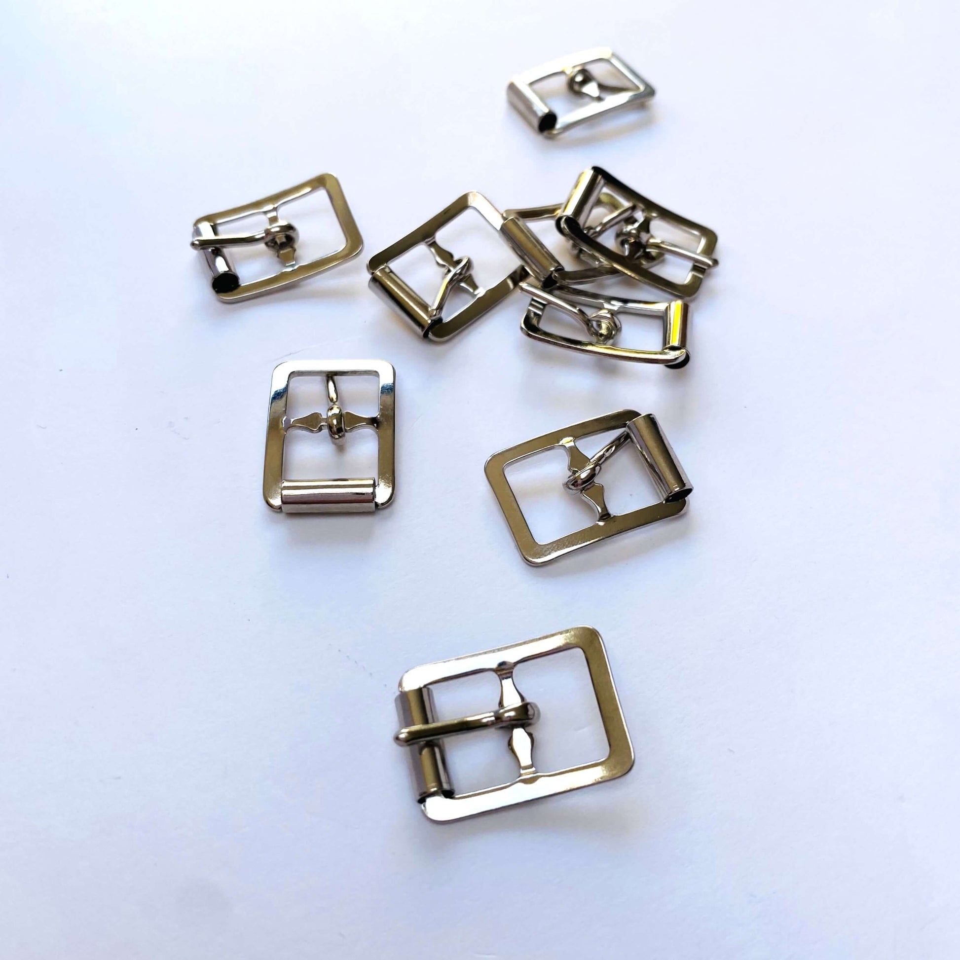 Silver rectangle Roller Buckle - 12mm